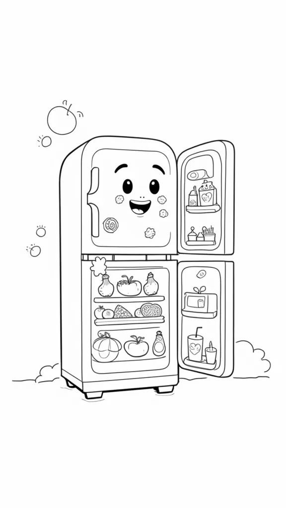 refrigerator coloring page